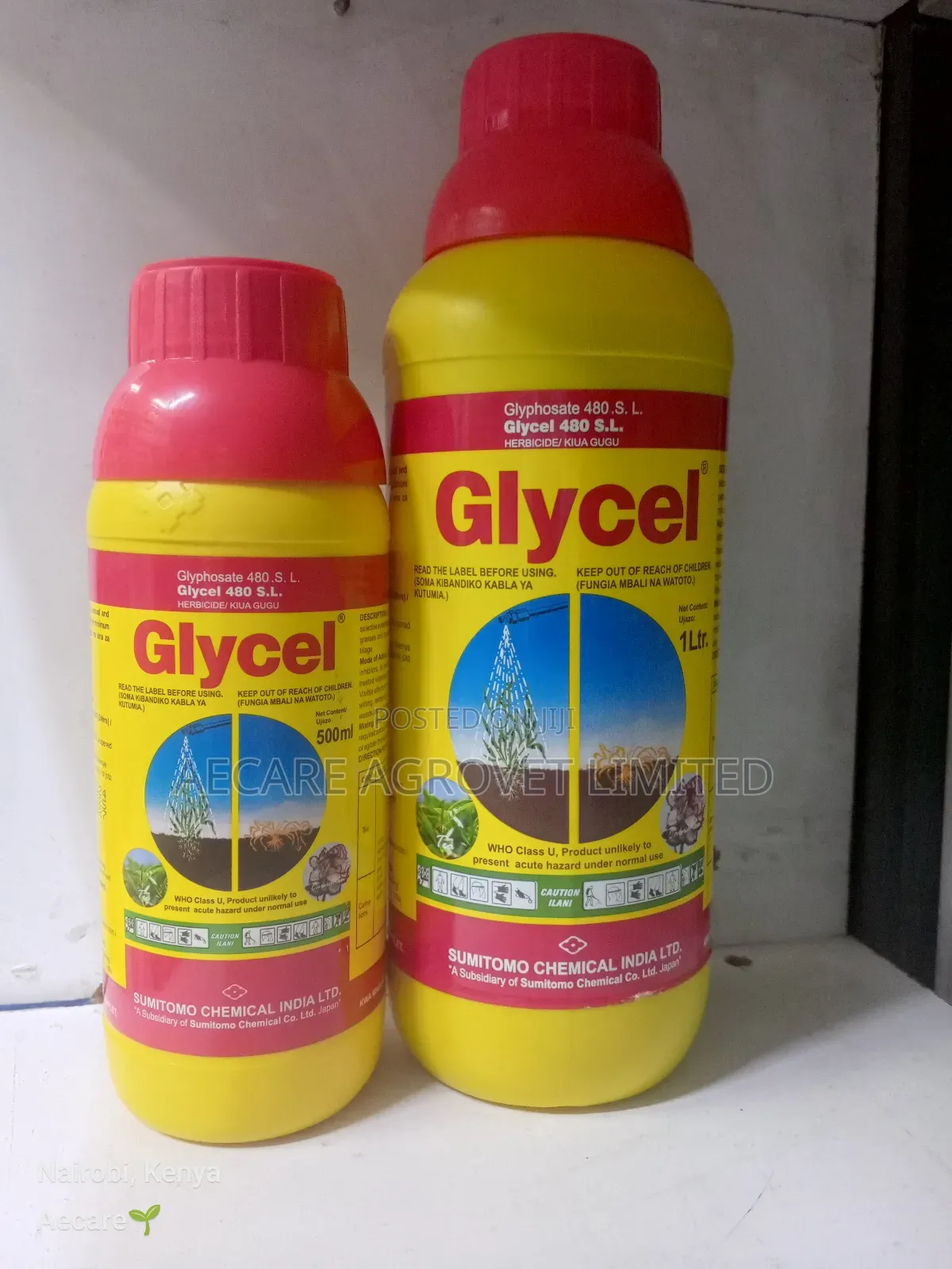 Glycel Herbicide 500ml, and 1litre
