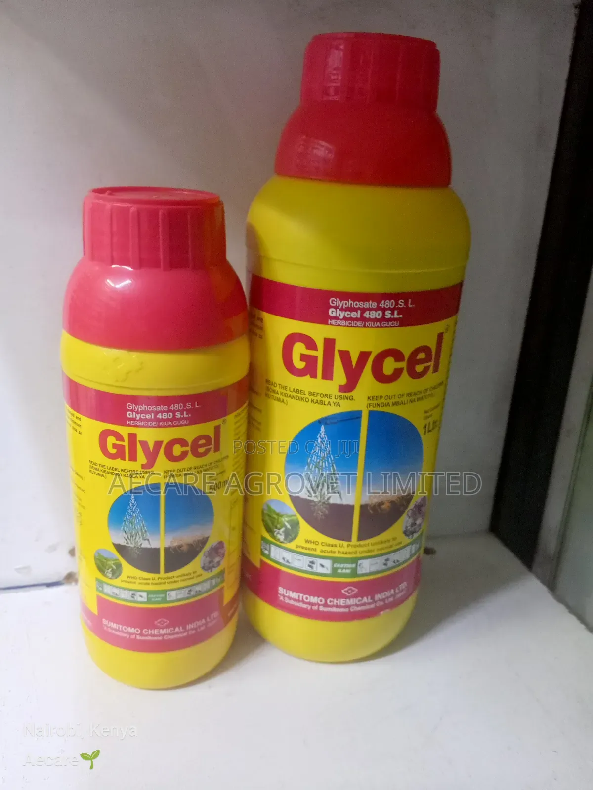 Glycel Herbicide 500ml, and 1litre