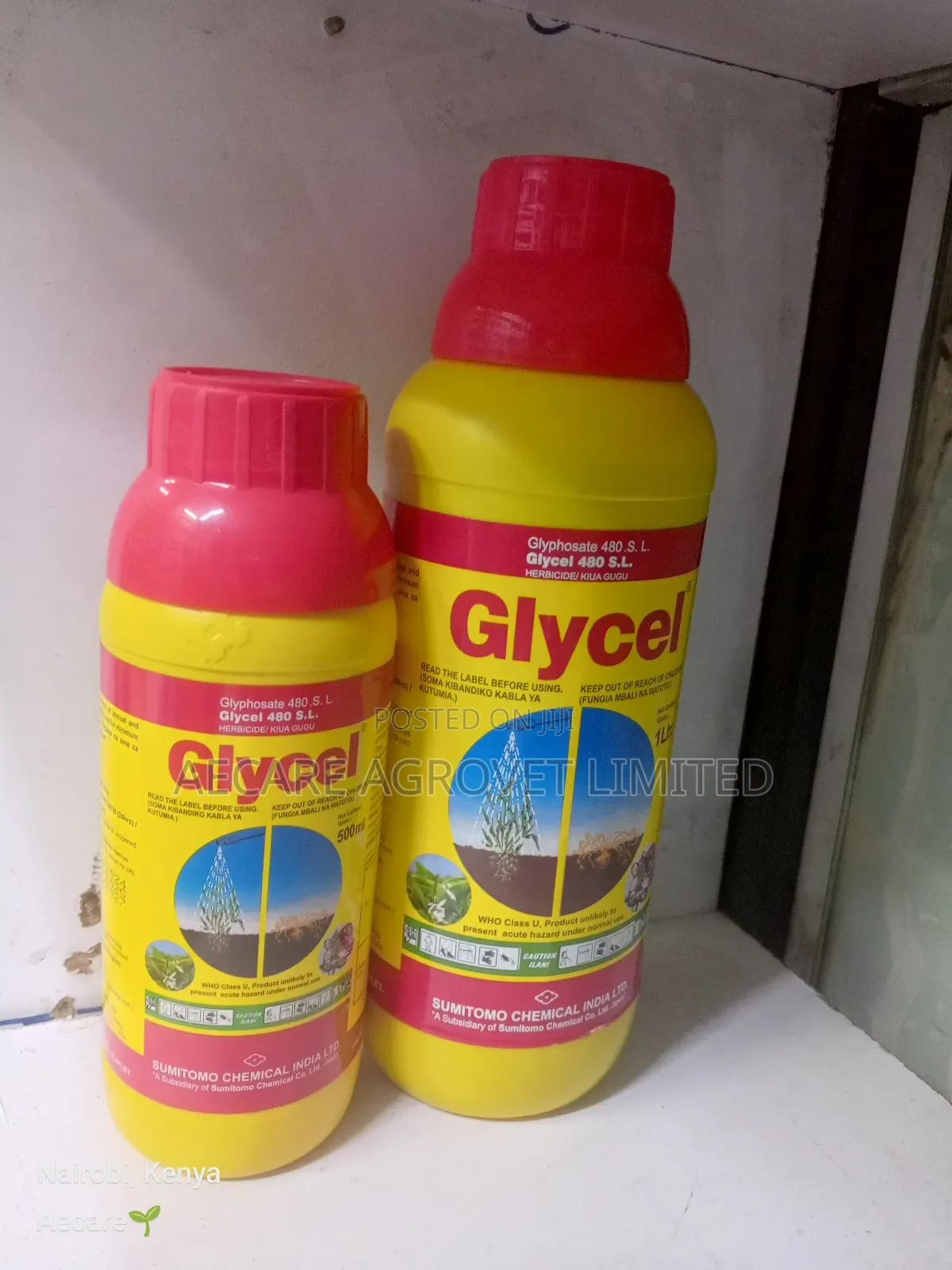Glycel Herbicide 500ml, and 1litre