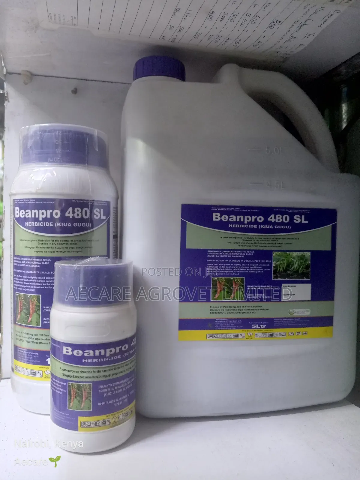 Beanpro 480sl Herbicide 200ml, 1litre, 5litre