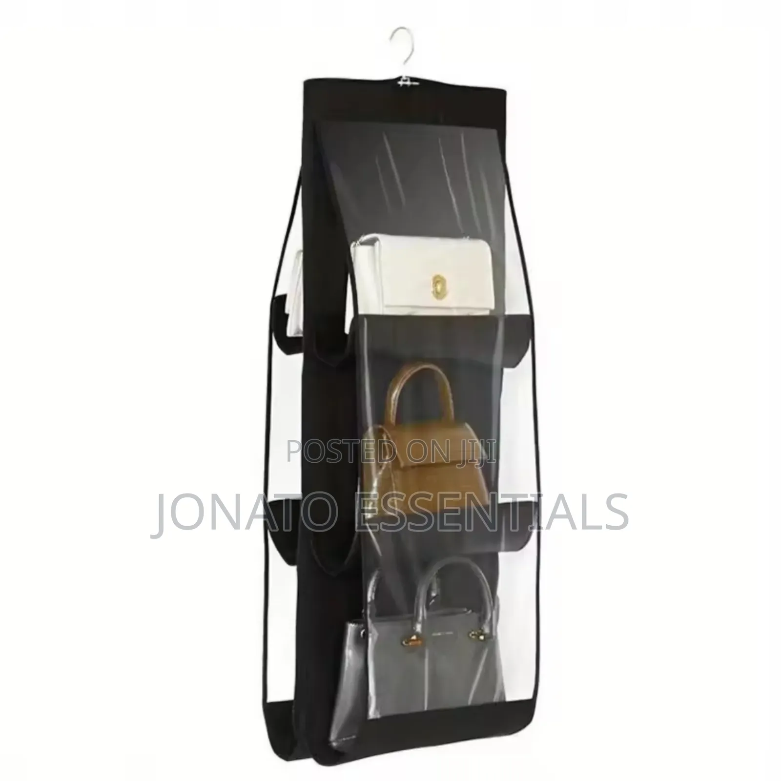 6-Pocket Hanging Handbag Organizer Closet Storage Bag Holder