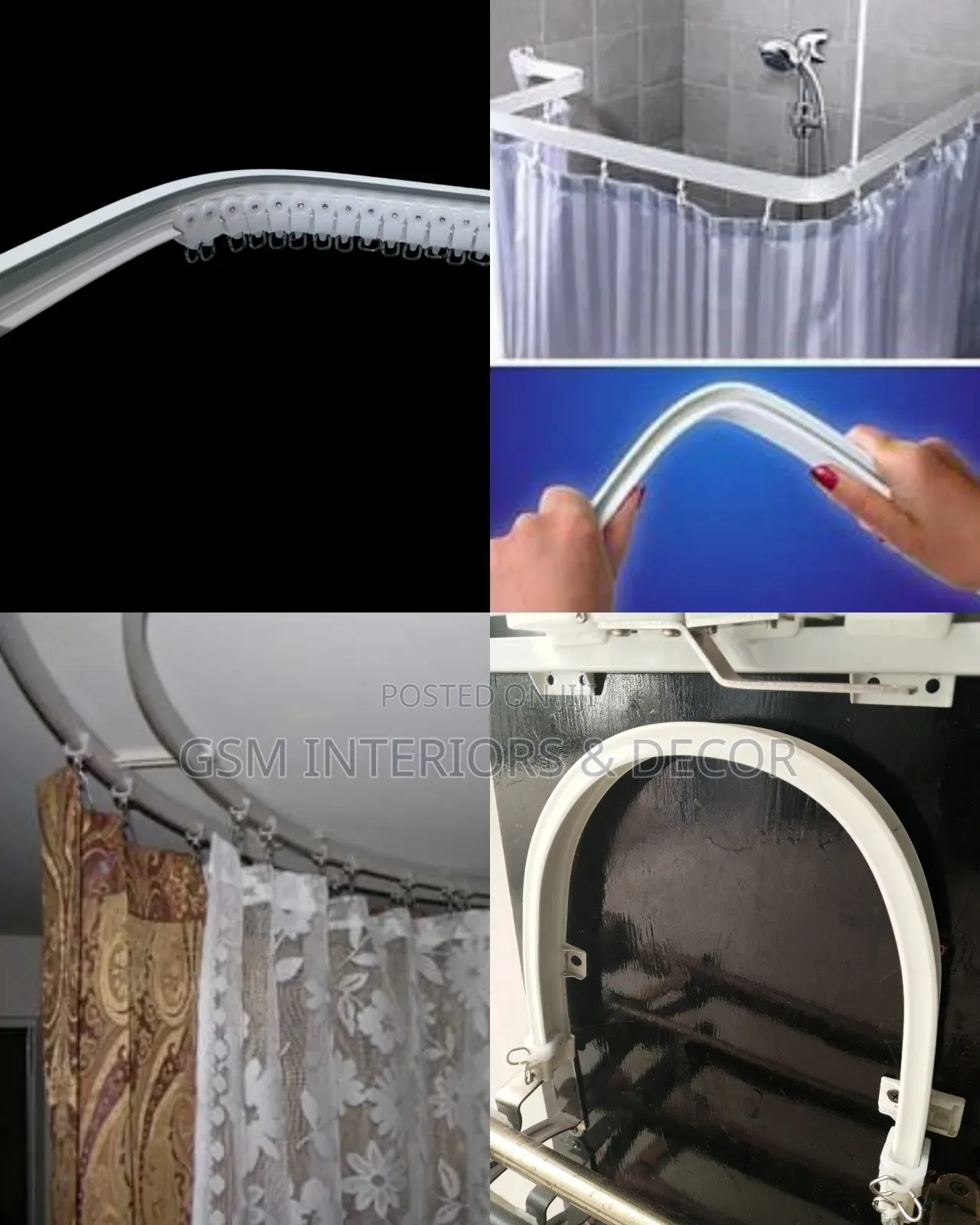 Bendable Aluminium Curtain Rails for Hospital Beds Partitioning