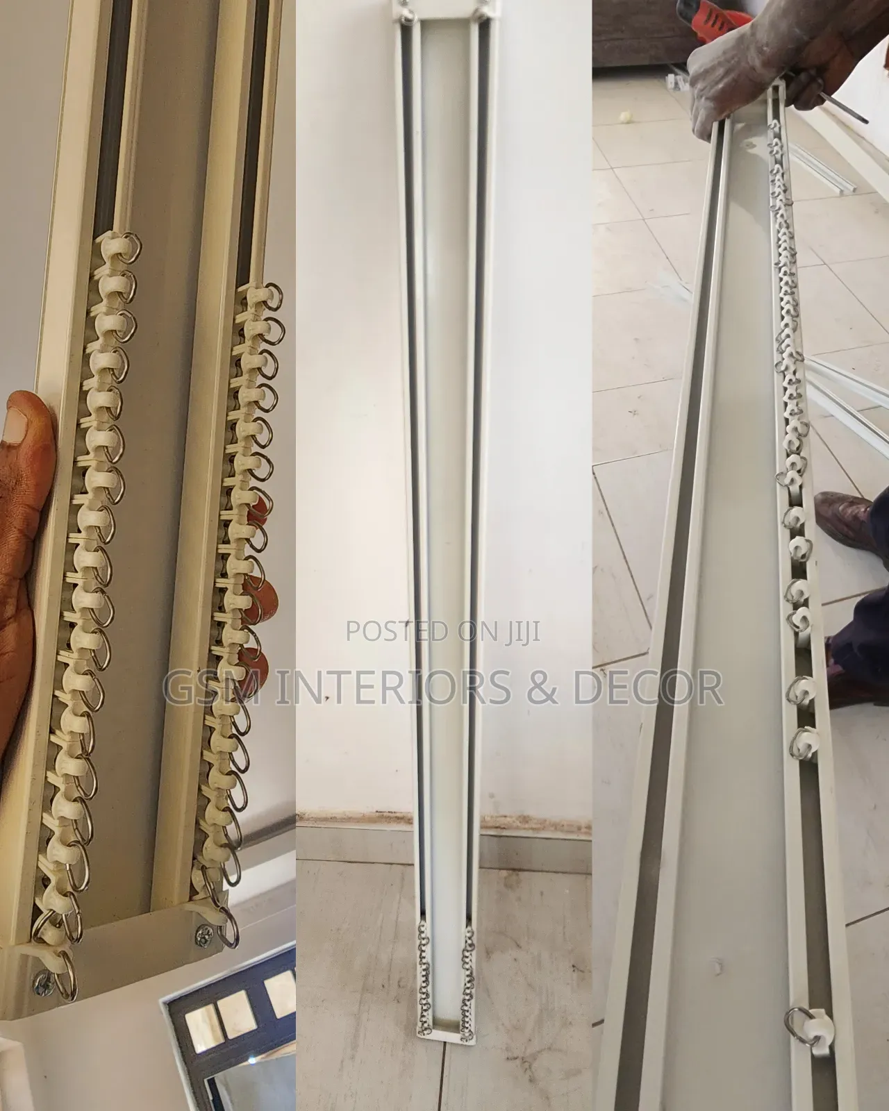 Aluminium Curtain Rails Durable for Heavy Curtains Gathers