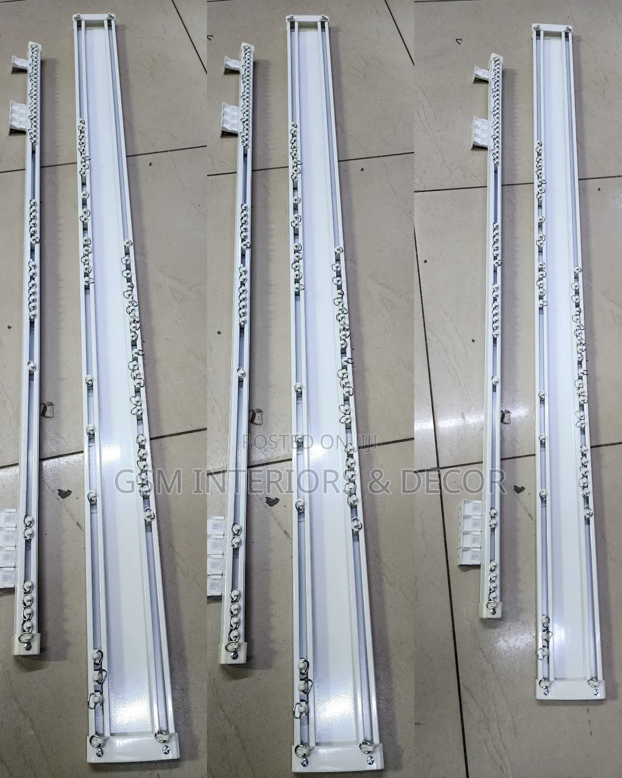 Pearl White Aluminium Curtain Tracks for Modern Living