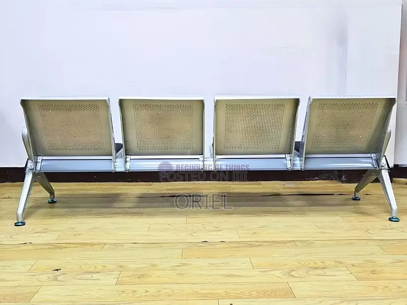 Waiting Area Benches:- Modern 4-Link Office Reception Chair Bench