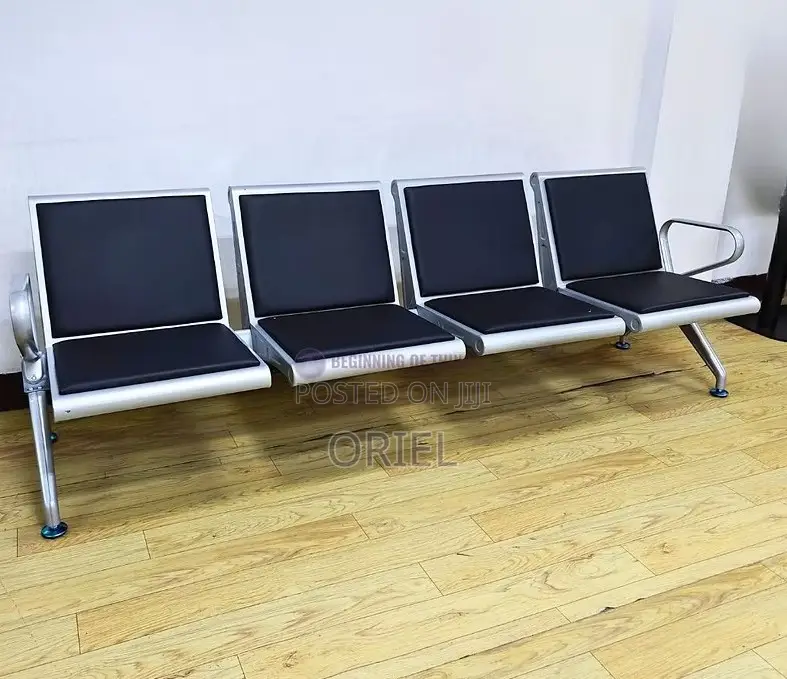 Waiting Area Benches:- Modern 4-Link Office Reception Chair Bench