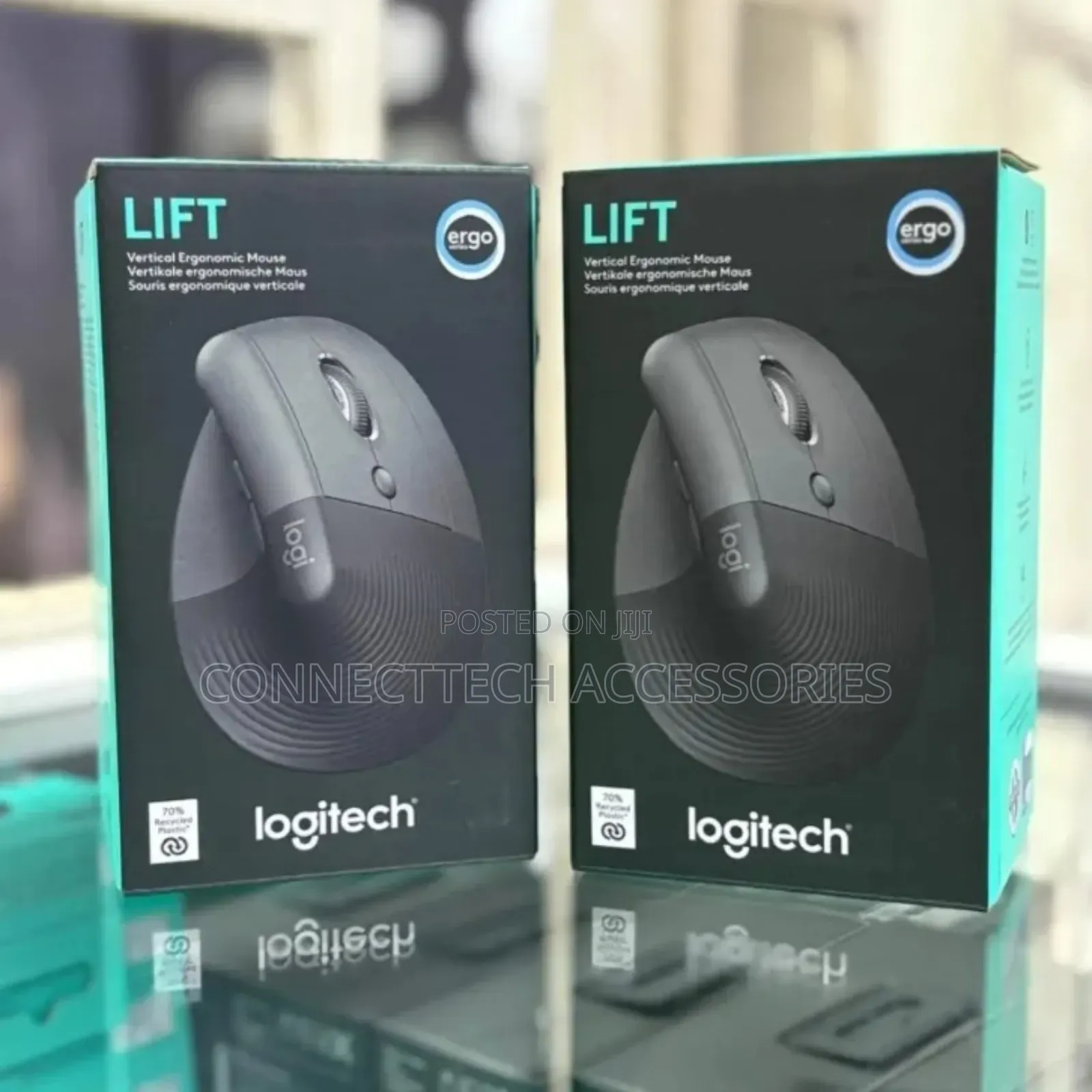 Logitech Lift Vertical Ergonomic Mouse, Wireless, Bluetooth