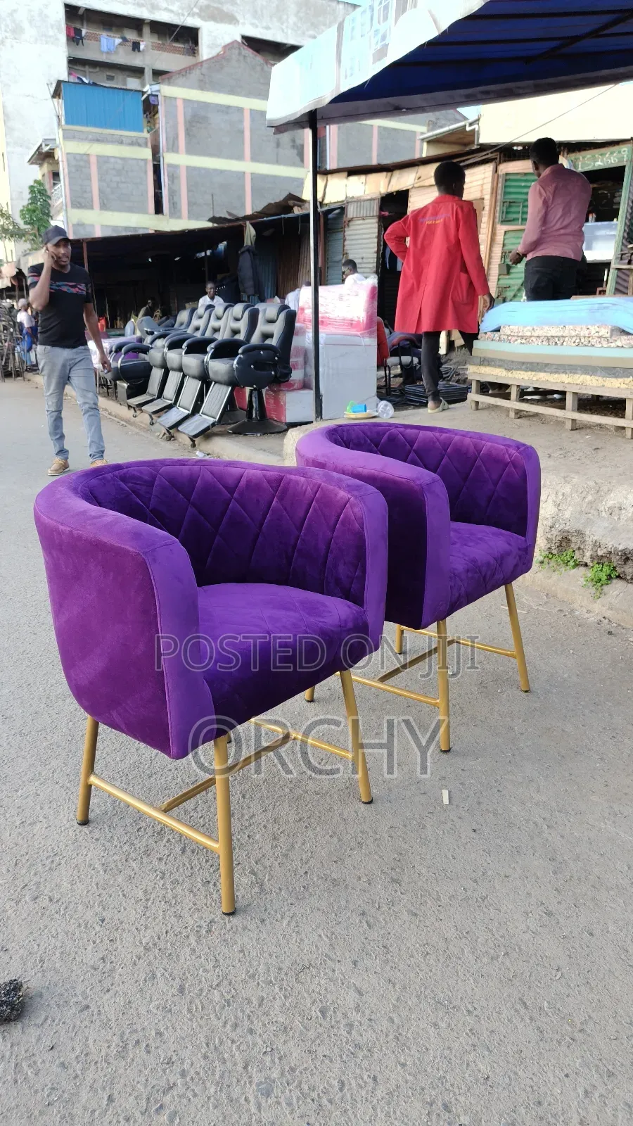 Purple Manicure Seat / Salon Seat