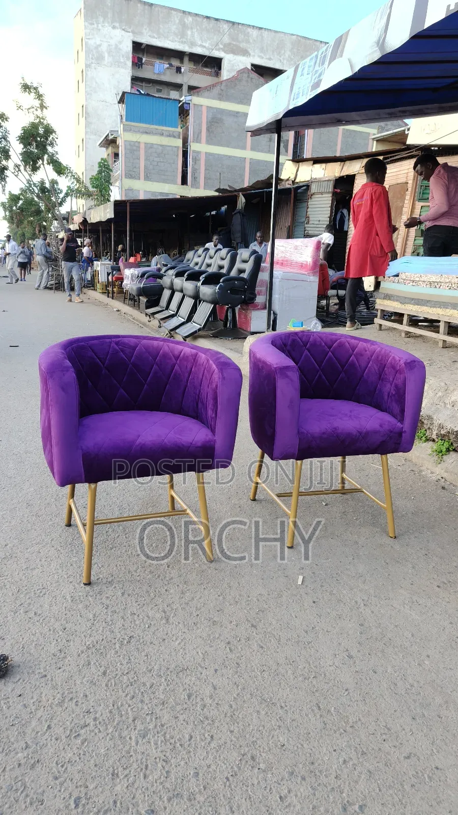 Purple Manicure Seat / Salon Seat