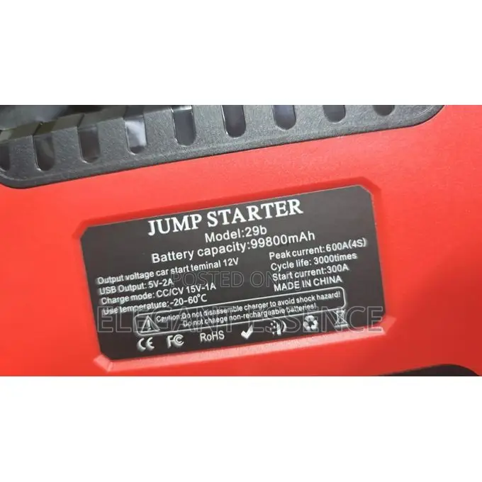 Car Jump Starter With Air Compressor – Battery Booster Tire Inflator