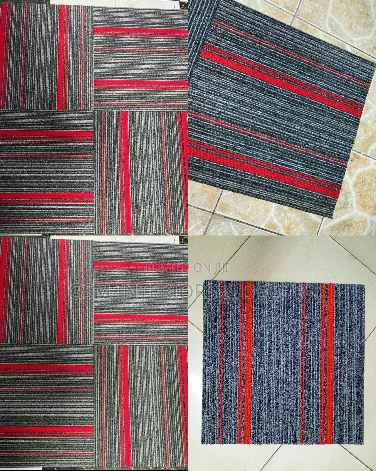Red/Grey Office Carpets in Carpet Tiles Category