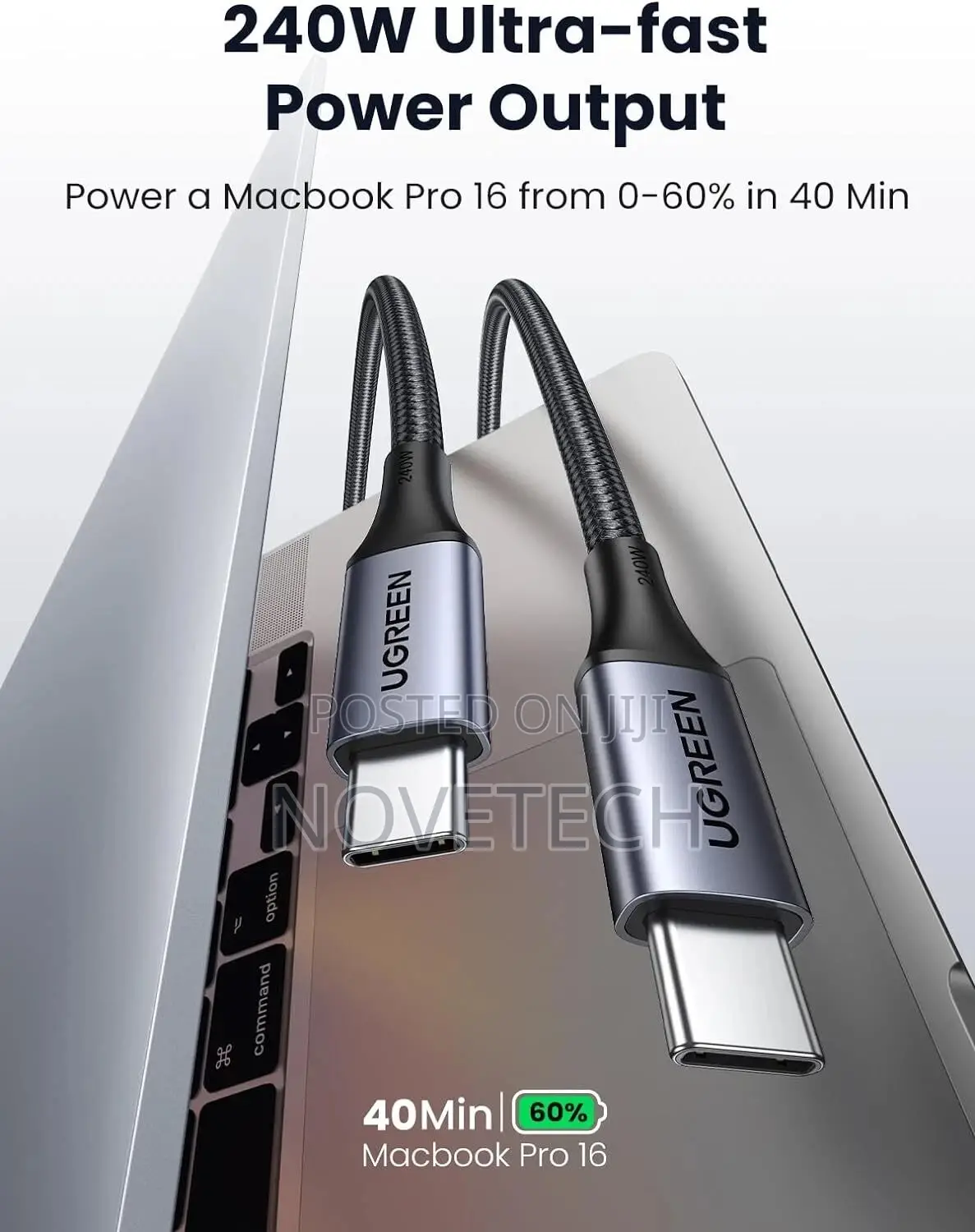 240w Usb C to C Cable Pd 3.1 Fast Charging Macbook Pro Laptop Dell Hp