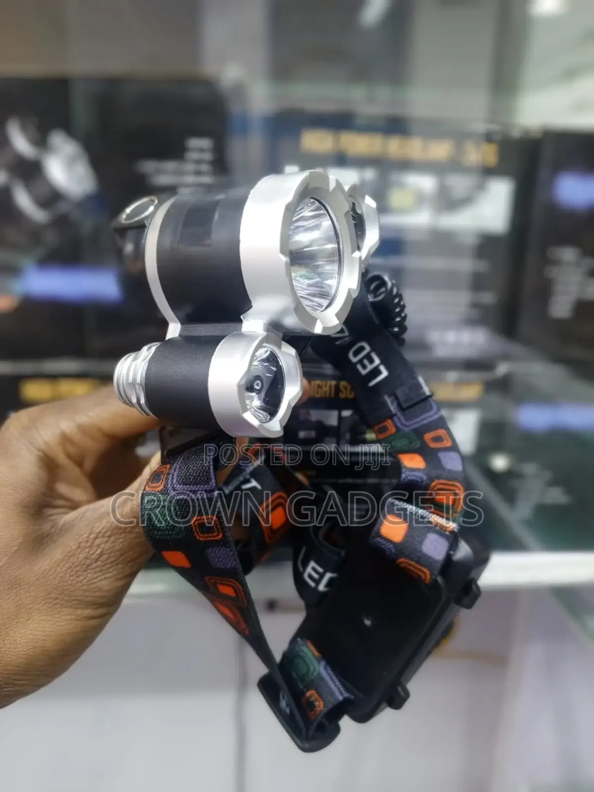 3-Bulb Led Headlamp Rechargeable High Power Waterproof
