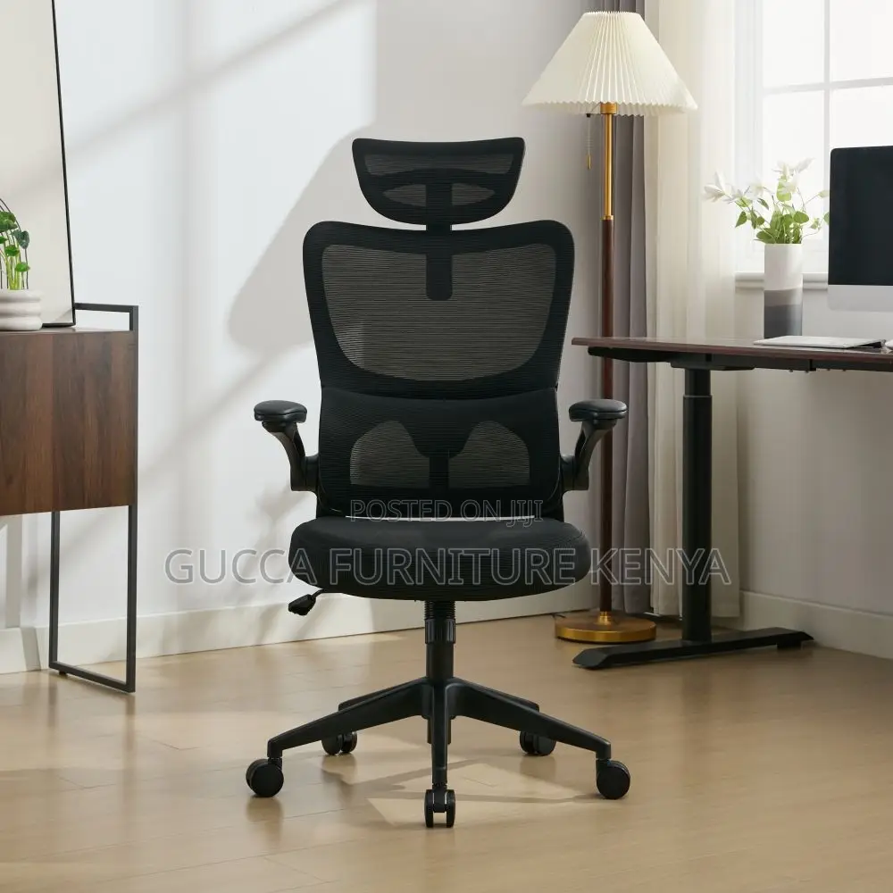 Ergonomic Mesh Desk Chair With Flipping Armrest