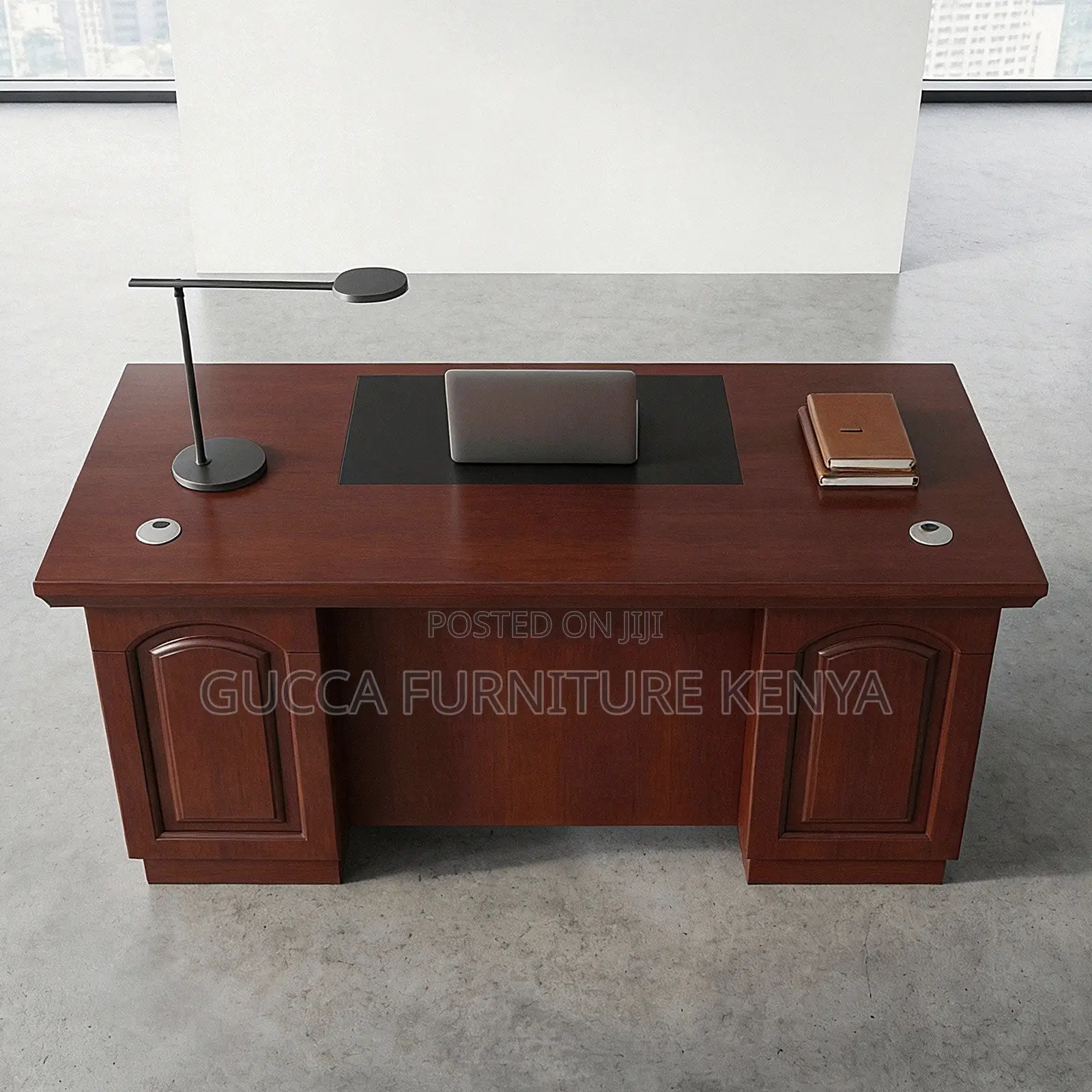 Mahogany 120cm Executive Desk With Drawers
