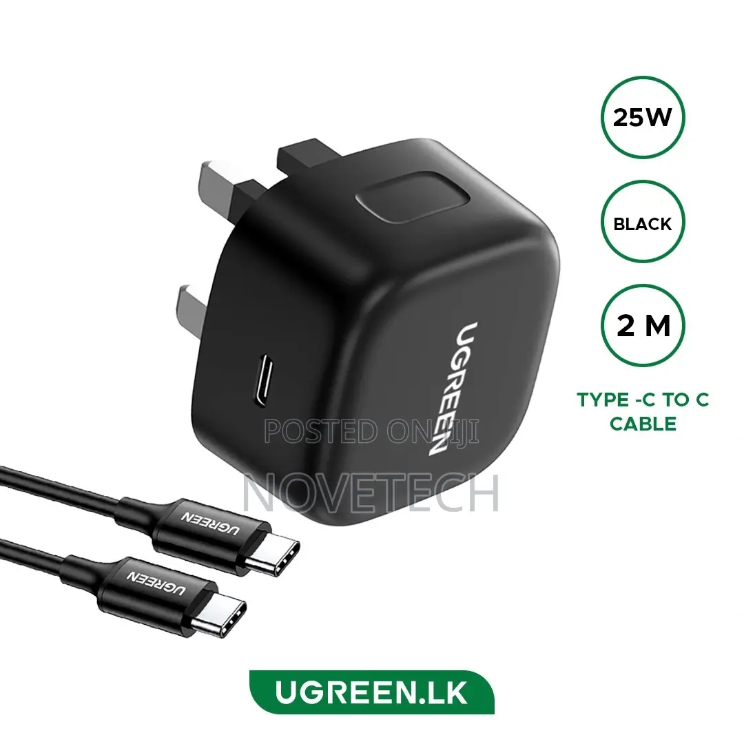 Ugreen 25w Usb C Charger Super Fast Pd Charger 2m Usb C Cable Type C