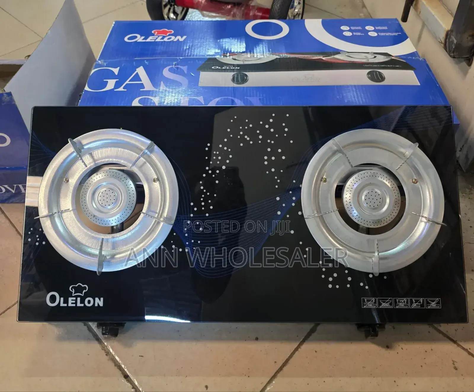 Auto Ignition Olelon 2 Burner Glass Top Cooker