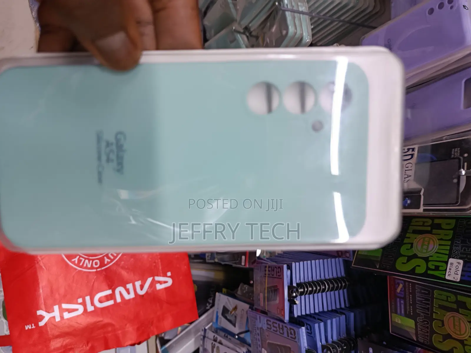 Pioni Samsung Galaxy A54 Liquid Silicone Case With Cloth Lining -Mint