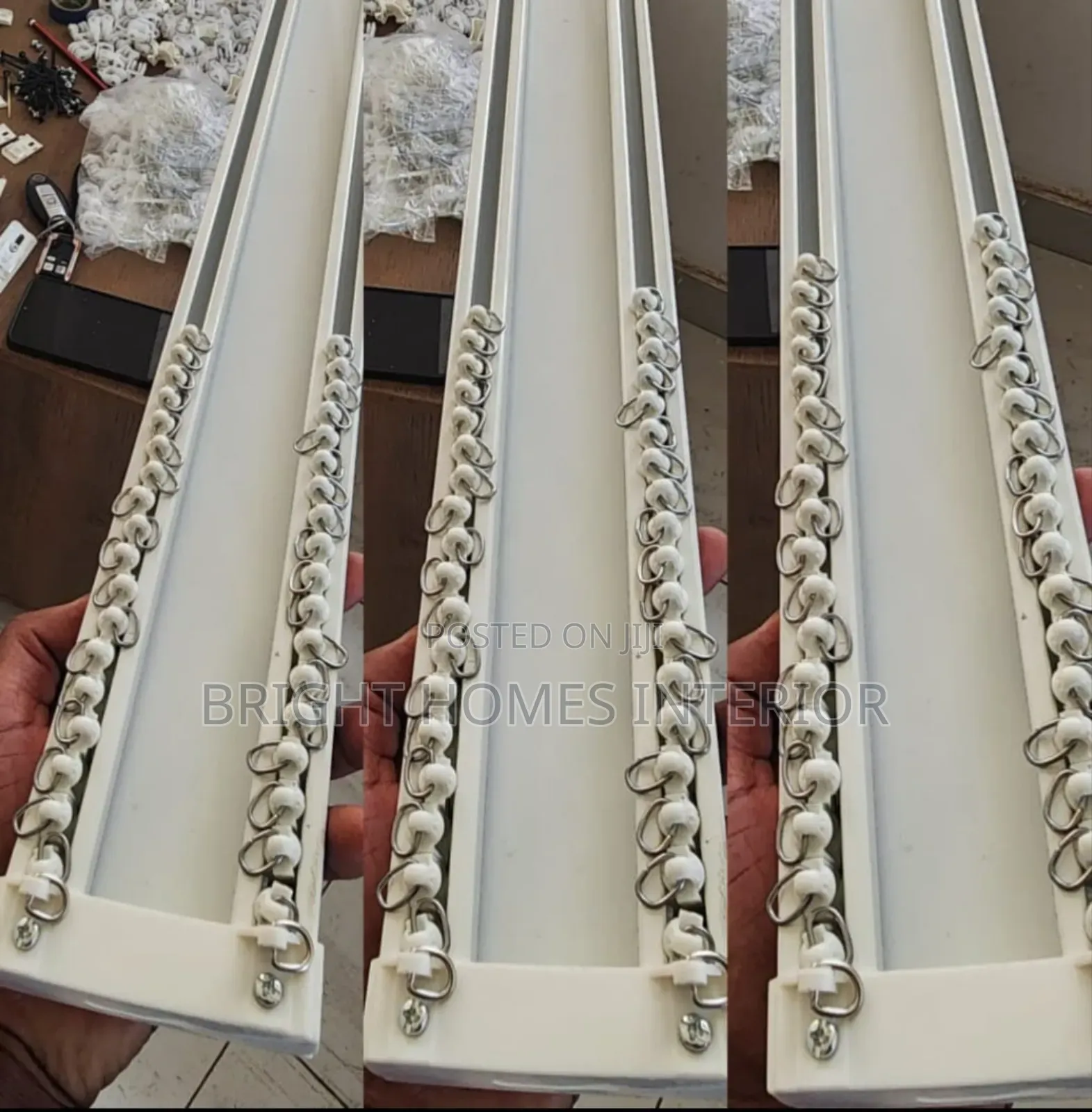 Double Curtain Rail With All Accessories at Affordable Price