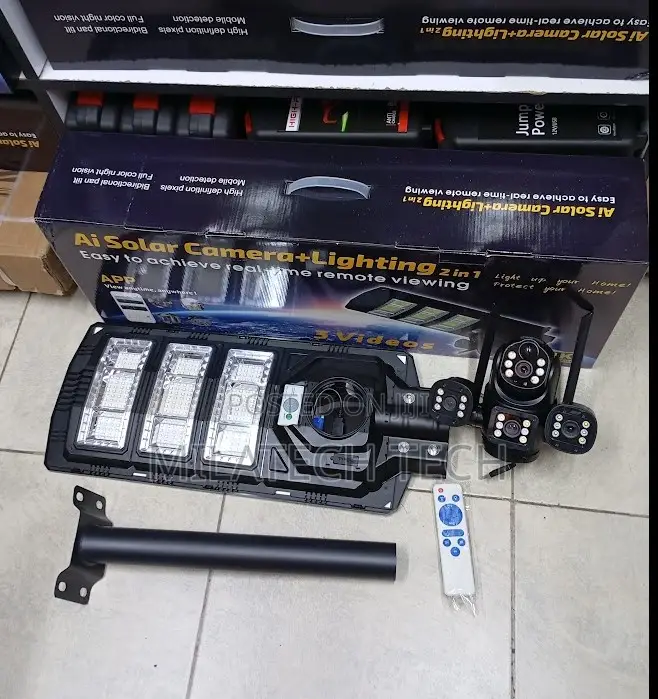 V380 Pro Solar Street Flood Light 4g Camera 450w