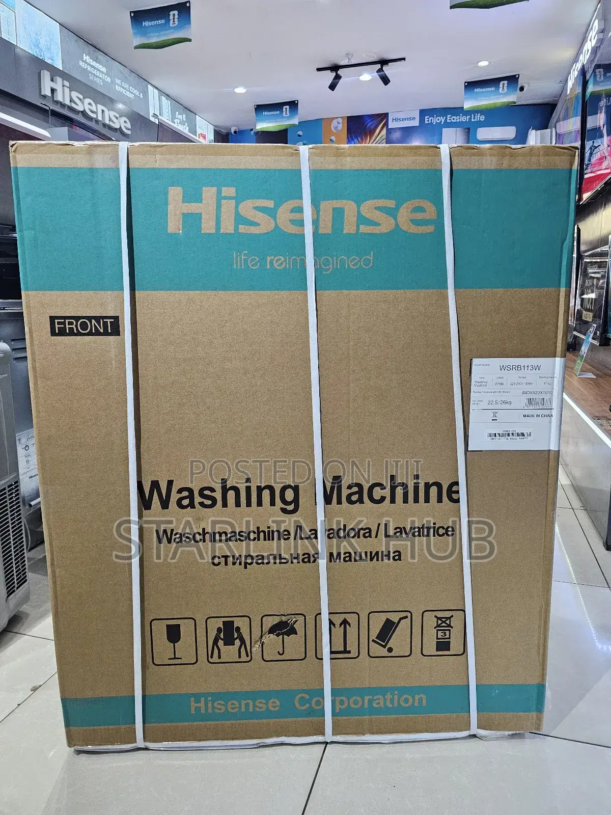 Hisense 11 Kg Twin Tub Washing Machine Wsrb113w