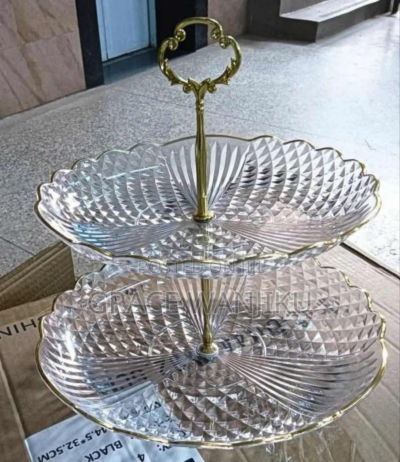 2 Tier Cake / Fruit / Snack Tray.