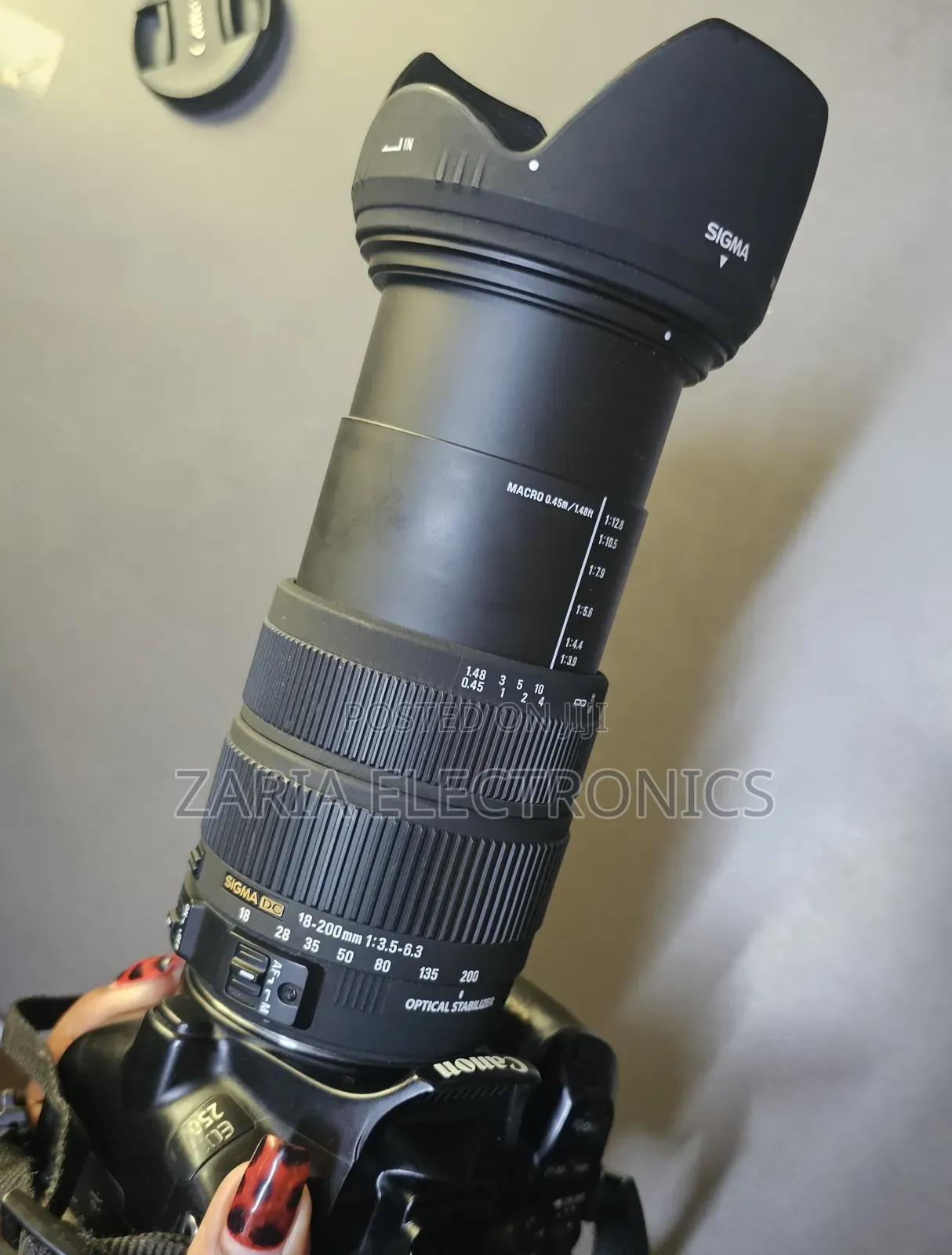 Canon Zoom Lens 18-200mm With Lens Hood (Sigma)