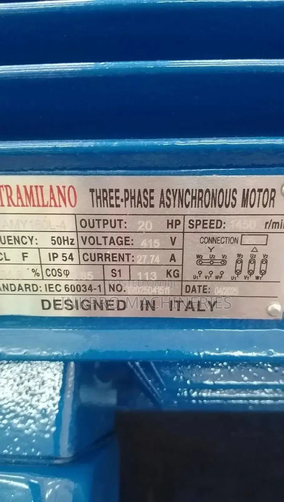 20hp Three Phase Astramillano Low Speed Motor