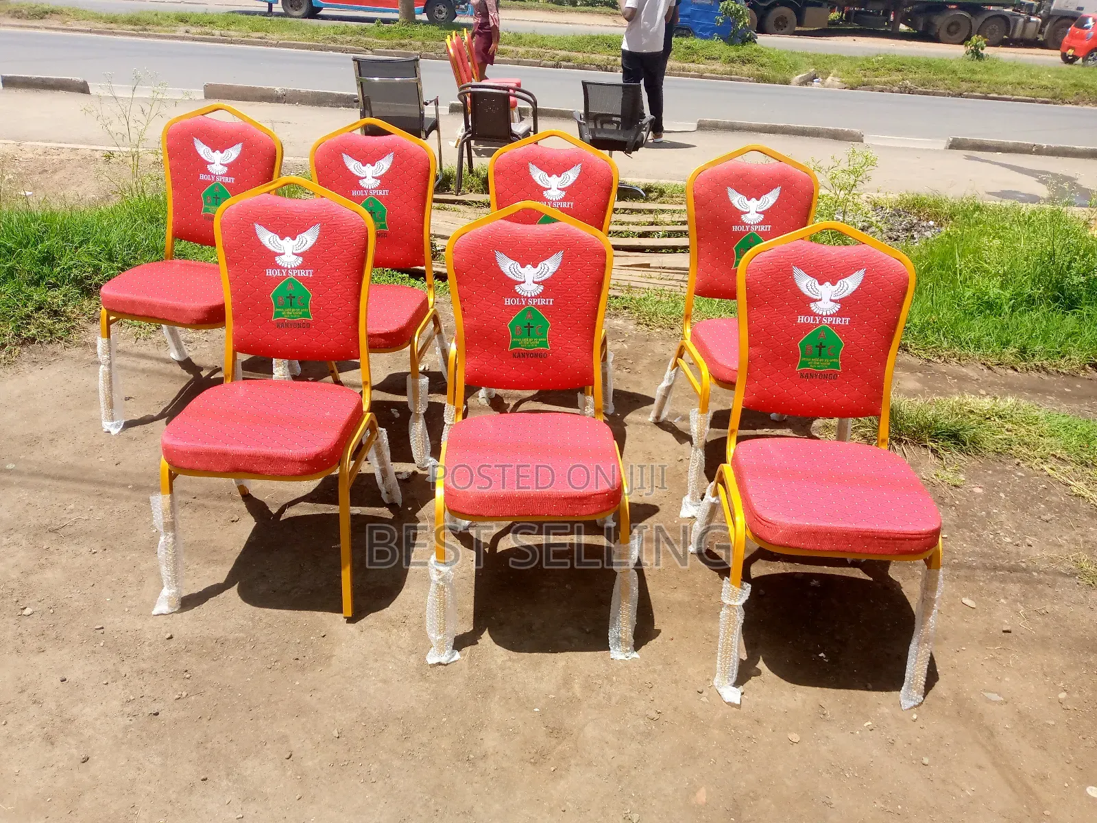 Branded Red Low Duty Banquet Chairs
