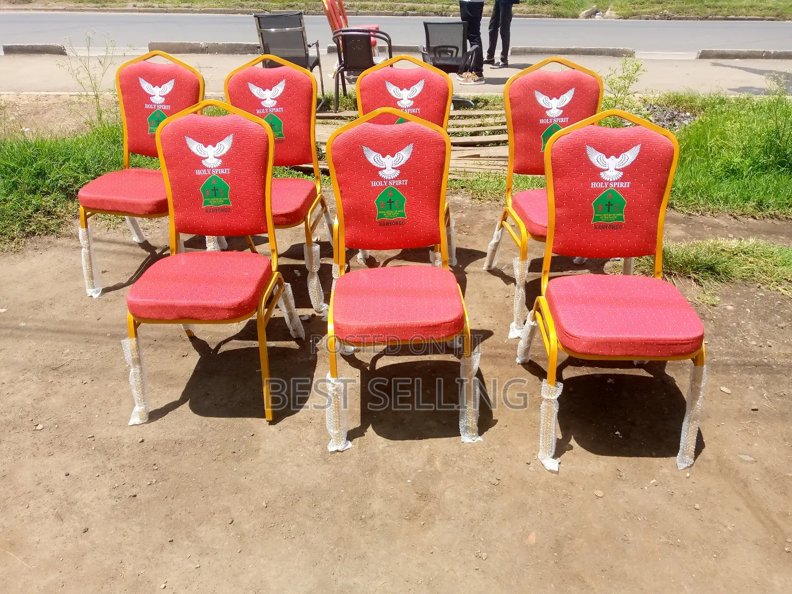 Branded Red Low Duty Banquet Chairs