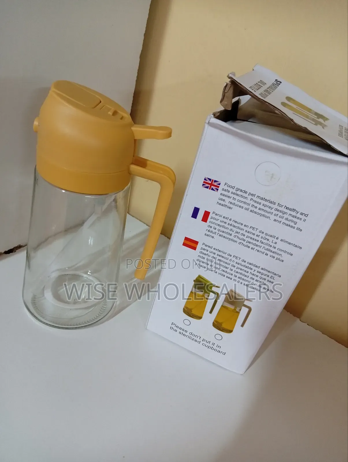 Glass Oil Dispenser Bottle With Spray and Pour Function