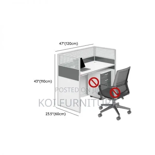 Office Desk; One User Office Workstation Desk With Patition Wall