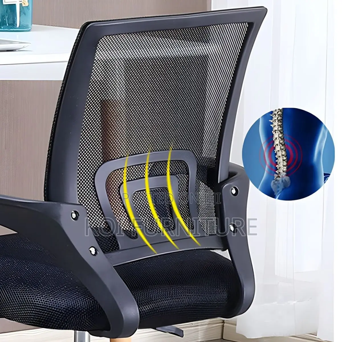 Office Chairs; Smoothe Rolling Ergonomic Mesh Office Chairs