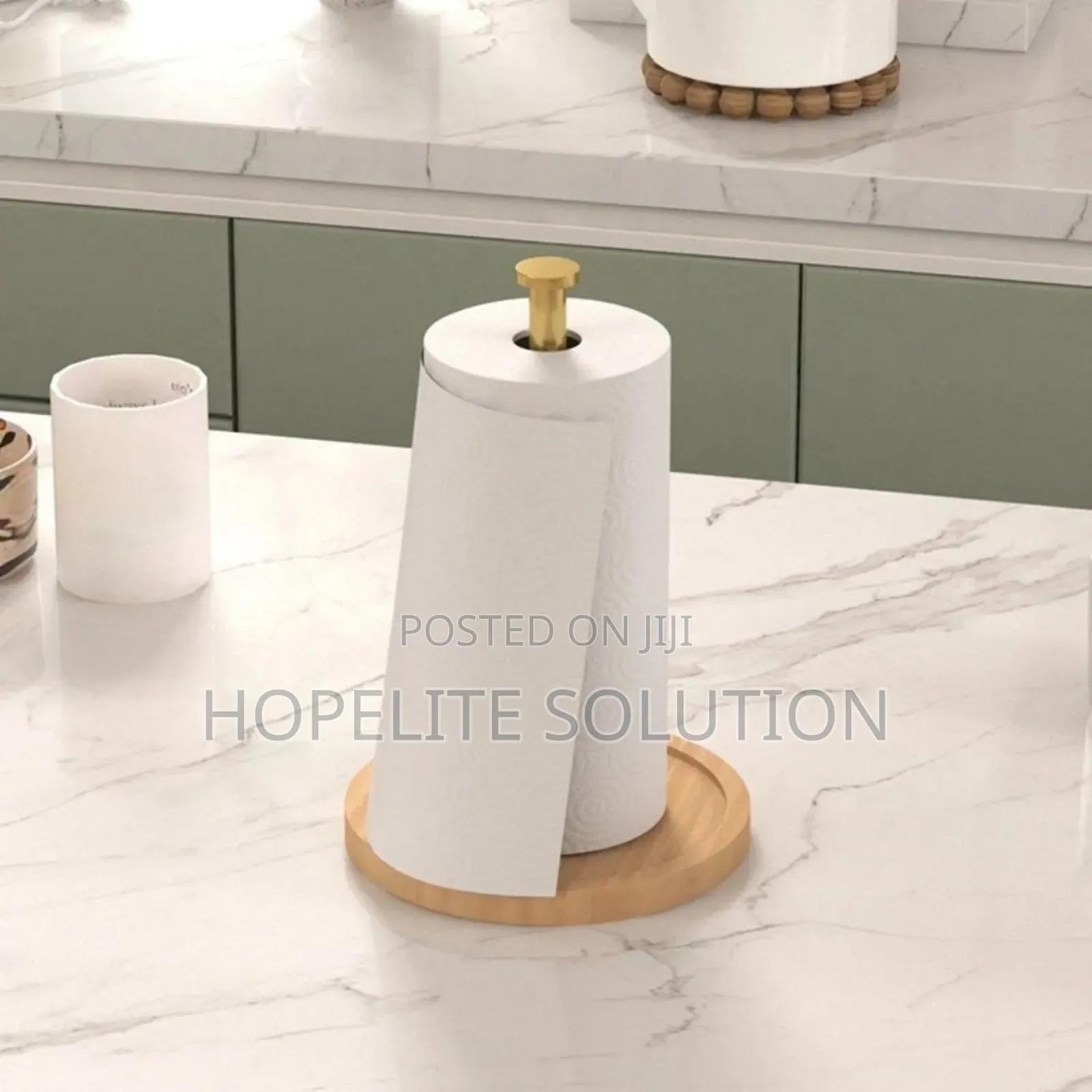 Paper Towel Holder With Bamboo Base