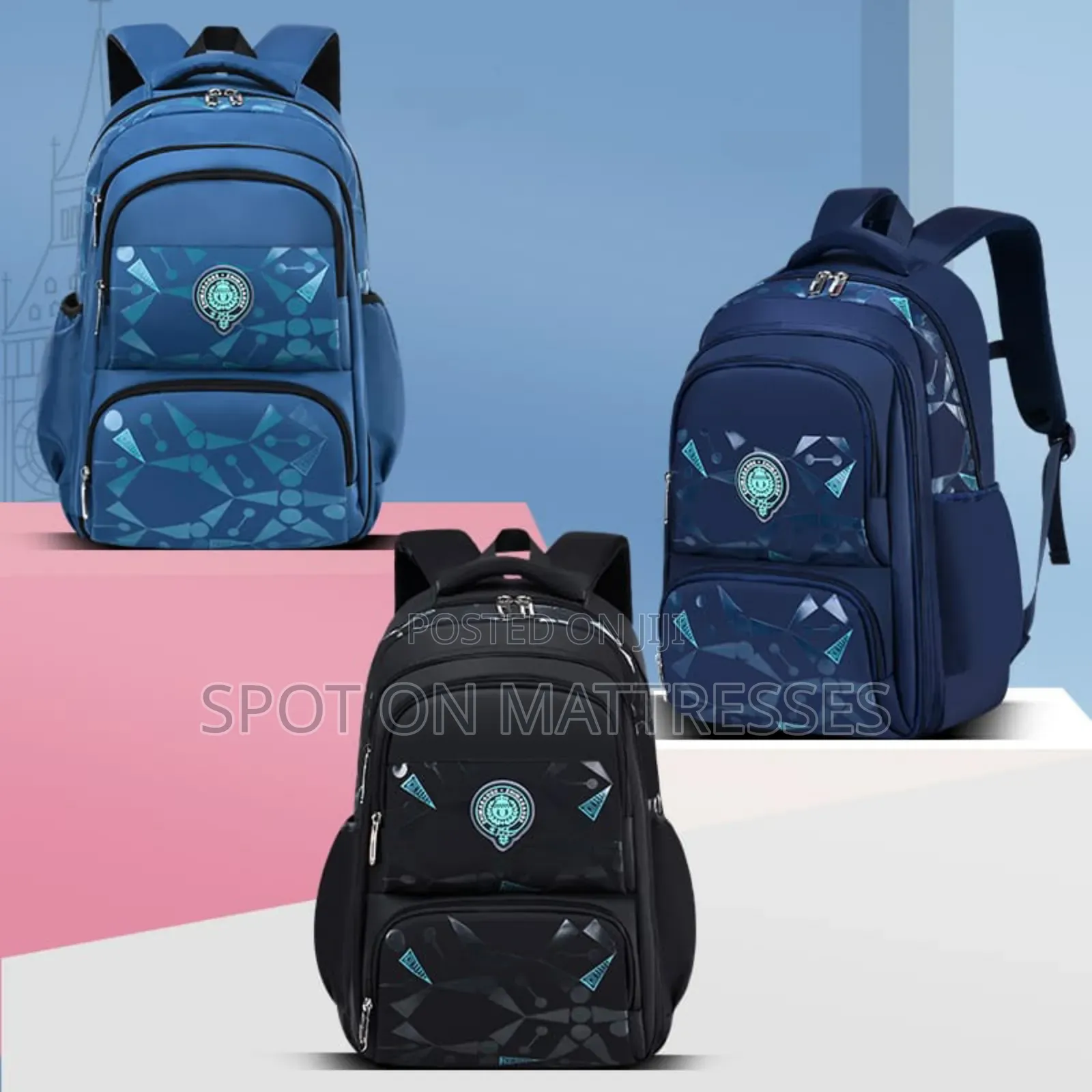 Kids' Waterproof Backpacks. Black/Blue/Royal Blue. Delivery Available