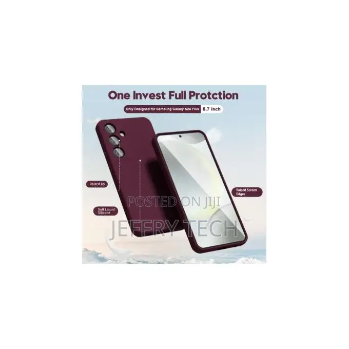 Soft Silicone Back Cover for Samsung Galaxy S24 Plus – Protective, Sho