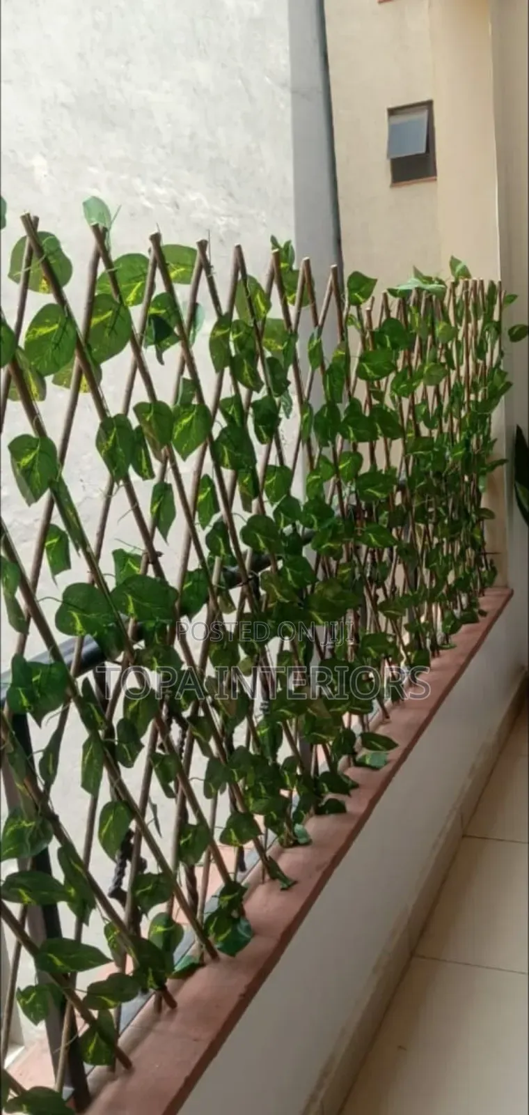Wooden Sticks Mesh Extendable Faux Decorative Balcony Privacy Fence