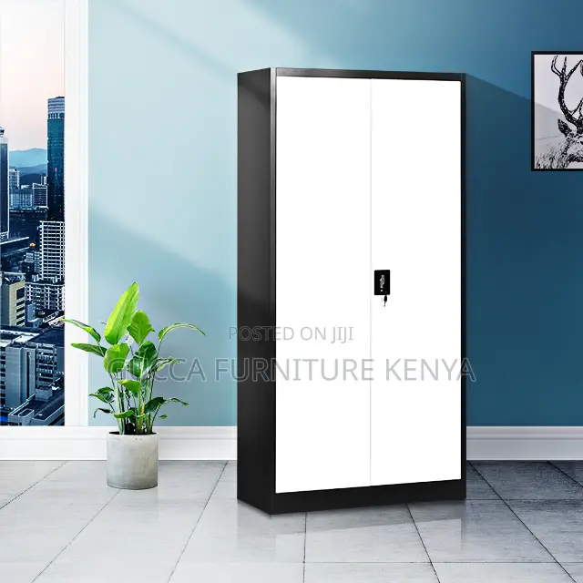 2-Door Full Steel Gray/White Filling Cabinet