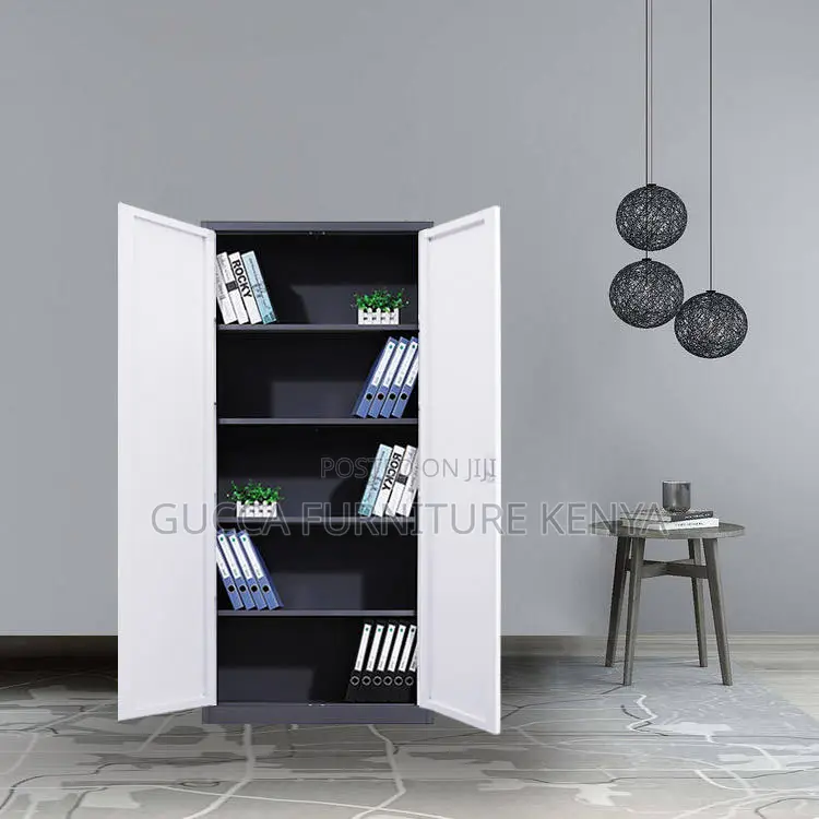 2-Door Full Steel Gray/White Filling Cabinet