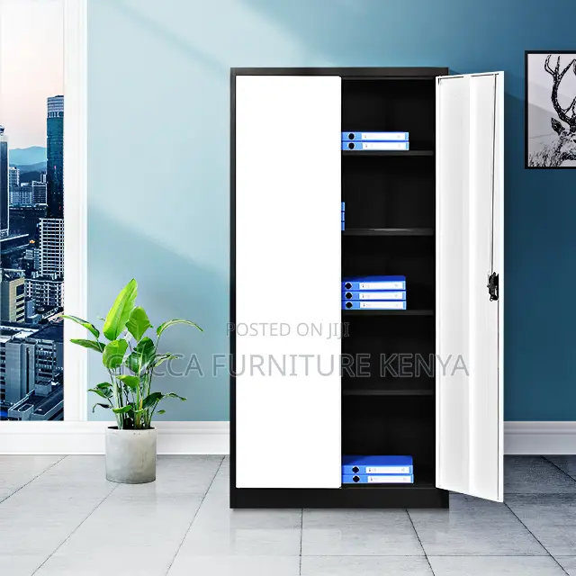 2-Door Full Steel Gray/White Filling Cabinet