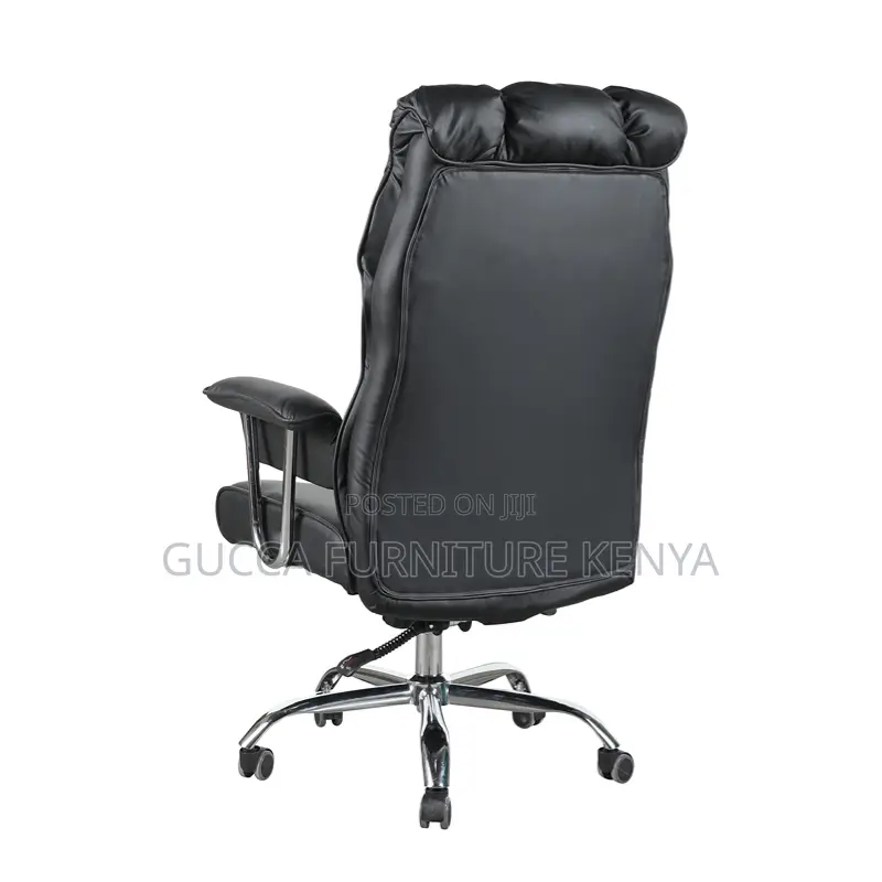 Leather Upholstered Reclining Executive Desk Seat