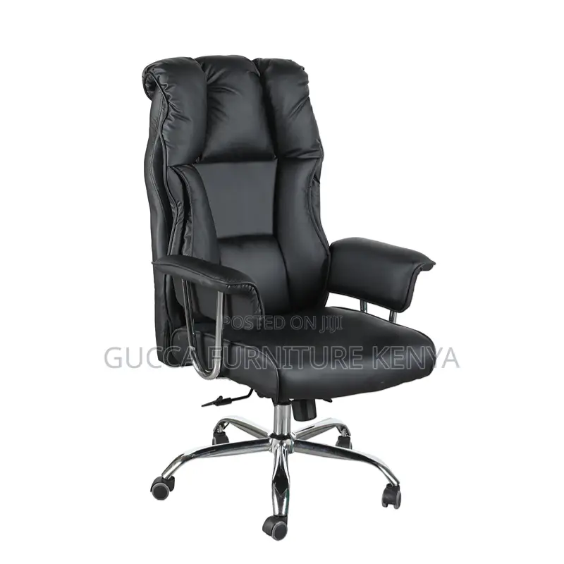 Leather Upholstered Reclining Executive Desk Seat