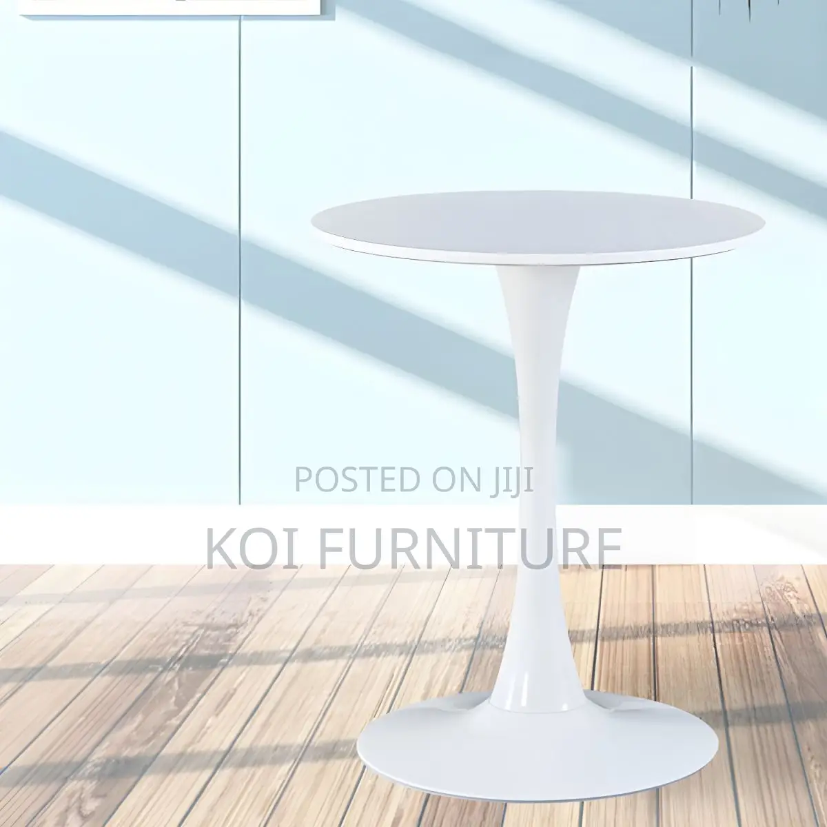 Coffee Table; Round Marble Tulip White Coffee Table