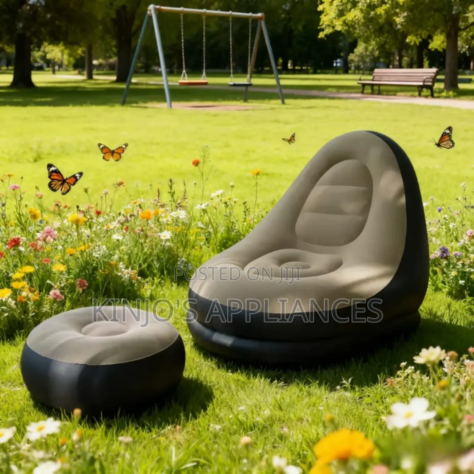 Inflatable Deluxe Lounge Seat / Inflatable Seat With Foot Rest