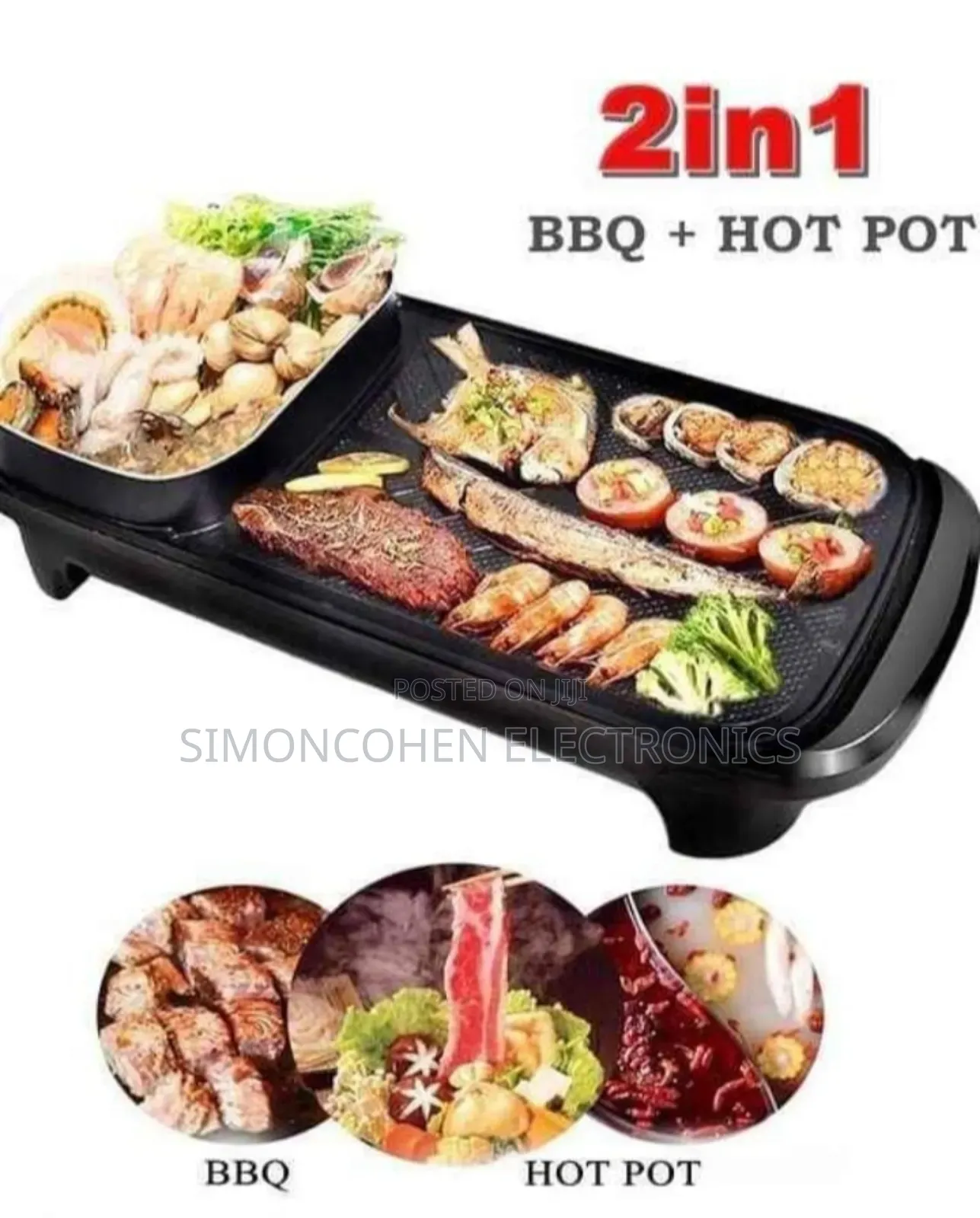 2in1 Multi Purpose Electric Barbecue Grill