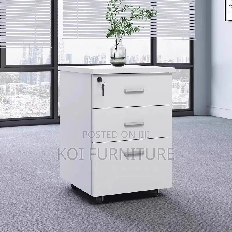 Office Cabinet; Three Drawers Wooden Executive Mobile Pedestal Cabinet