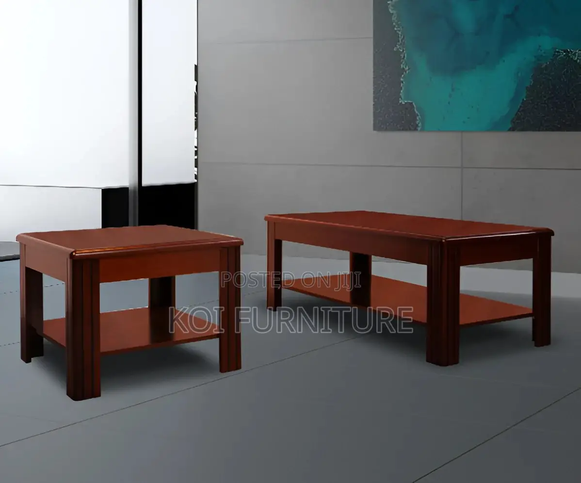 Coffee Table; Square Mahogany Executive Sturdy Coffee Table