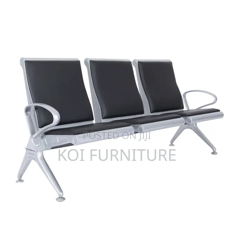 Office Bench : 3-Seater Heavy-Duty Linked Waiting Benches,