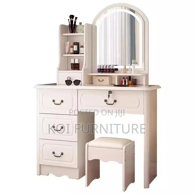 Vernity Set : White Safina Dressing Table Set