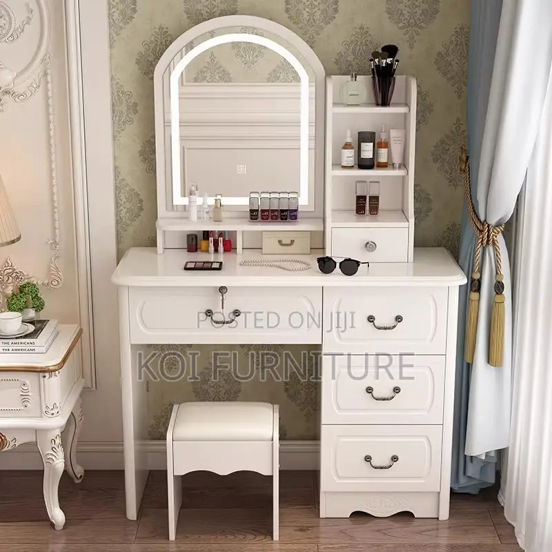 Vernity Set : White Safina Dressing Table Set